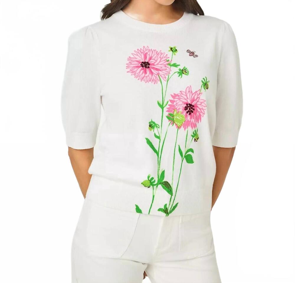 NEW LILLY PULITZER women's orton sweater in resort white
